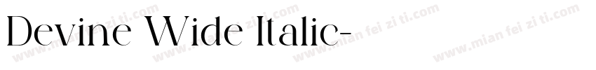 Devine Wide Italic字体转换